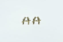 Load image into Gallery viewer, 14K Love Bird Romantic Turtle Dove Stud Earrings Yellow Gold