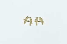 Load image into Gallery viewer, 14K Love Bird Romantic Turtle Dove Stud Earrings Yellow Gold