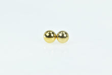 Load image into Gallery viewer, 14K 7.1mm Vintage Round Ball Sphere Stud Earrings Yellow Gold