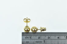 Load image into Gallery viewer, 14K 7.1mm Vintage Round Ball Sphere Stud Earrings Yellow Gold