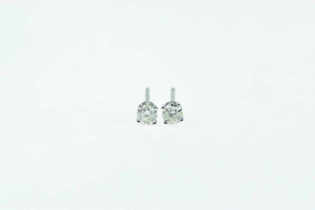 14K 0.20 Ctw Diamond Vintage Classic Stud Earrings Yellow Gold