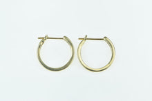 Load image into Gallery viewer, 14K 1.00 Ctw Princess Diamond 22.1mm Vintage Hoop Earrings Yellow Gold