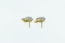 Load image into Gallery viewer, 14K Marquise Sapphire Diamond Vintage Stud Earrings Yellow Gold