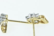 Load image into Gallery viewer, 14K Marquise Sapphire Diamond Vintage Stud Earrings Yellow Gold