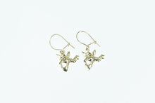 Load image into Gallery viewer, 14K Cherub Baby Guardian Angel Cupid Valentine Earrings Yellow Gold