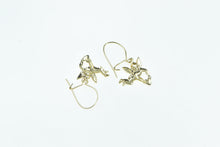 Load image into Gallery viewer, 14K Cherub Baby Guardian Angel Cupid Valentine Earrings Yellow Gold