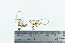 Load image into Gallery viewer, 14K Cherub Baby Guardian Angel Cupid Valentine Earrings Yellow Gold