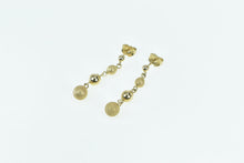 Load image into Gallery viewer, 14K Tiered Ball Dangle Fashion Statement Earrings Yellow Gold