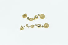 Load image into Gallery viewer, 14K Tiered Ball Dangle Fashion Statement Earrings Yellow Gold