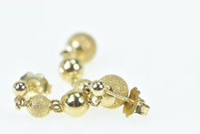 Load image into Gallery viewer, 14K Tiered Ball Dangle Fashion Statement Earrings Yellow Gold