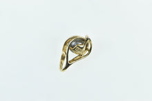 Load image into Gallery viewer, 14K 9.0mm Dark Grey Pearl Vintage Swirl Pendant Yellow Gold