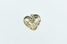 Load image into Gallery viewer, 14K Filigree Heart Love Symbol Valentine Romantic Charm/Pendant Yellow Gold
