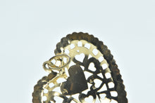 Load image into Gallery viewer, 14K Filigree Heart Love Symbol Valentine Romantic Charm/Pendant Yellow Gold