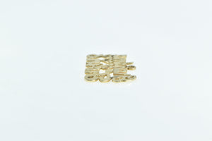 14K Grandma of Twins Word Cut Out Cursive Heart Charm/Pendant Yellow Gold