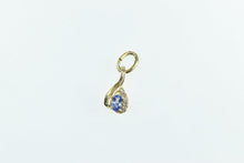 Load image into Gallery viewer, 14K Oval Tanzanite Diamond Vintage Statement Pendant Yellow Gold