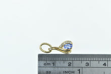 Load image into Gallery viewer, 14K Oval Tanzanite Diamond Vintage Statement Pendant Yellow Gold