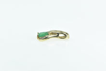 Load image into Gallery viewer, 10K Pear Emerald Diamond Accent Vintage Pendant Yellow Gold