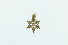 Load image into Gallery viewer, 14K Snow Flake Cold Winter Weather Holiday Season Charm/Pendant Yellow Gold