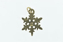 Load image into Gallery viewer, 14K Snow Flake Cold Winter Weather Holiday Season Charm/Pendant Yellow Gold