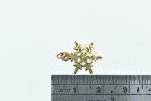 Load image into Gallery viewer, 14K Snow Flake Cold Winter Weather Holiday Season Charm/Pendant Yellow Gold