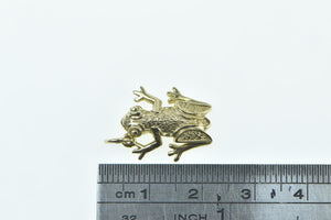 9K Frog Stylized Tropical Rainforest Animal Charm/Pendant Yellow Gold
