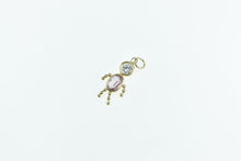 Load image into Gallery viewer, 14K February Birthstone Baby CZ Child Mother Charm/Pendant Yellow Gold