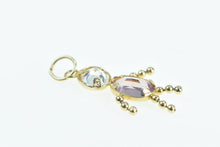 Load image into Gallery viewer, 14K February Birthstone Baby CZ Child Mother Charm/Pendant Yellow Gold