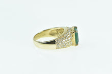 Load image into Gallery viewer, 14K 2.30 Ctw Natural Emerald Pave Diamond Ring Yellow Gold