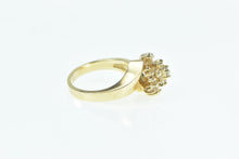 Load image into Gallery viewer, 14K 0.75 Ctw Baguette Diamond Swirl Vintage Cluster Ring Yellow Gold