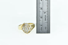 Load image into Gallery viewer, 14K 0.75 Ctw Baguette Diamond Swirl Vintage Cluster Ring Yellow Gold