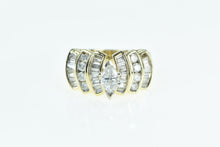 Load image into Gallery viewer, 14K 2.10 Ctw Marquise Diamond Vintage Engagement Ring Yellow Gold