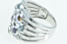 Load image into Gallery viewer, 14K Sonia B Bitton Diamond Layered Stacking Band Ring White Gold