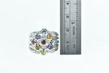 Load image into Gallery viewer, 14K Sonia B Bitton Diamond Layered Stacking Band Ring White Gold