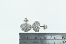 Load image into Gallery viewer, 14K 1950&#39;s 1.77 Ctw Diamond Domed Vintage Stud Earrings White Gold