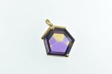 Load image into Gallery viewer, 18K Hexagon Honeycomb Ametrine Statement Pendant Yellow Gold