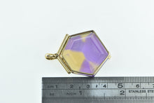 Load image into Gallery viewer, 18K Hexagon Honeycomb Ametrine Statement Pendant Yellow Gold