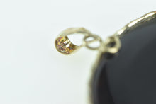 Load image into Gallery viewer, 14K Black Onyx Chinese Dragon Bi Ornate Pendant Yellow Gold