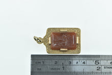 Load image into Gallery viewer, Gold Filled Victorian Reversible Onyx Carnelian Carved Pendant