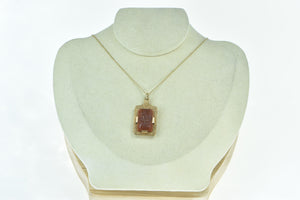 Gold Filled Victorian Reversible Onyx Carnelian Carved Pendant