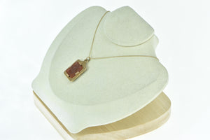 Gold Filled Victorian Reversible Onyx Carnelian Carved Pendant