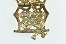 Load image into Gallery viewer, 14K Vintage 3D Purse Gemstone Hand Bag Fashion Pendant Yellow Gold