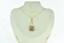 Load image into Gallery viewer, 14K Vintage 3D Purse Gemstone Hand Bag Fashion Pendant Yellow Gold