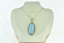 Load image into Gallery viewer, 14K Victorian Ornate Antique Natural Opal Diamond Pendant Yellow Gold