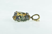 Load image into Gallery viewer, 14K 24.89 Ctw Pear Citrine Ornate Pave Frog Pendant Yellow Gold