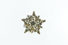 Load image into Gallery viewer, 14K Victorian Forget Me Not Star Enamel Flower Pin/Brooch Yellow Gold