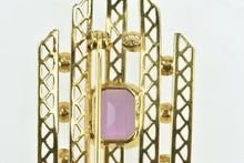 Load image into Gallery viewer, Gold Filled Vintage Amethyst Filigree Bar Statement Pin/Brooch