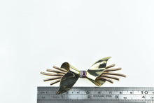 Load image into Gallery viewer, 14K 1930&#39;s Diamond Ruby Bow Ribbon Statement Pin/Brooch Yellow Gold