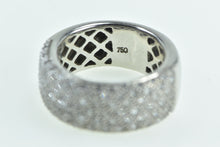 Load image into Gallery viewer, 18K 0.81 Ctw Pave Diamond Statement Band Ring White Gold