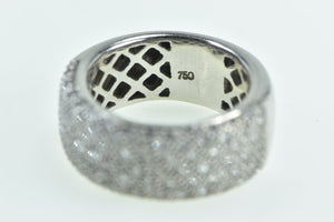 18K 0.81 Ctw Pave Diamond Statement Band Ring White Gold