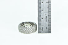 Load image into Gallery viewer, 18K 0.81 Ctw Pave Diamond Statement Band Ring White Gold